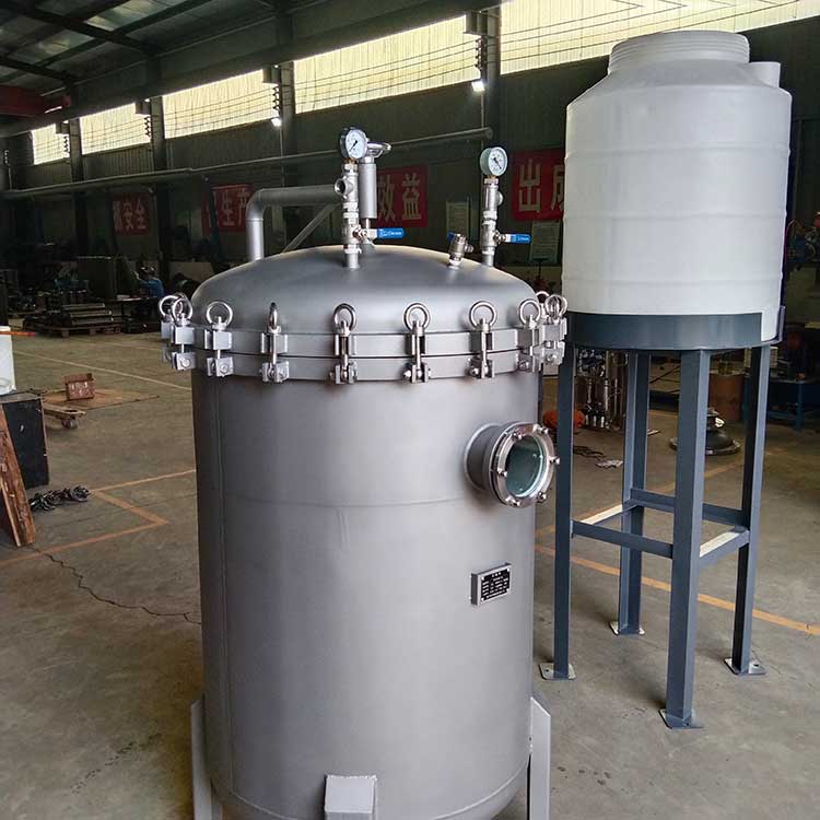 華豫生產(chǎn)供應(yīng)DN20籃式過濾器 配套PE筒 304罐體+玻璃視窗